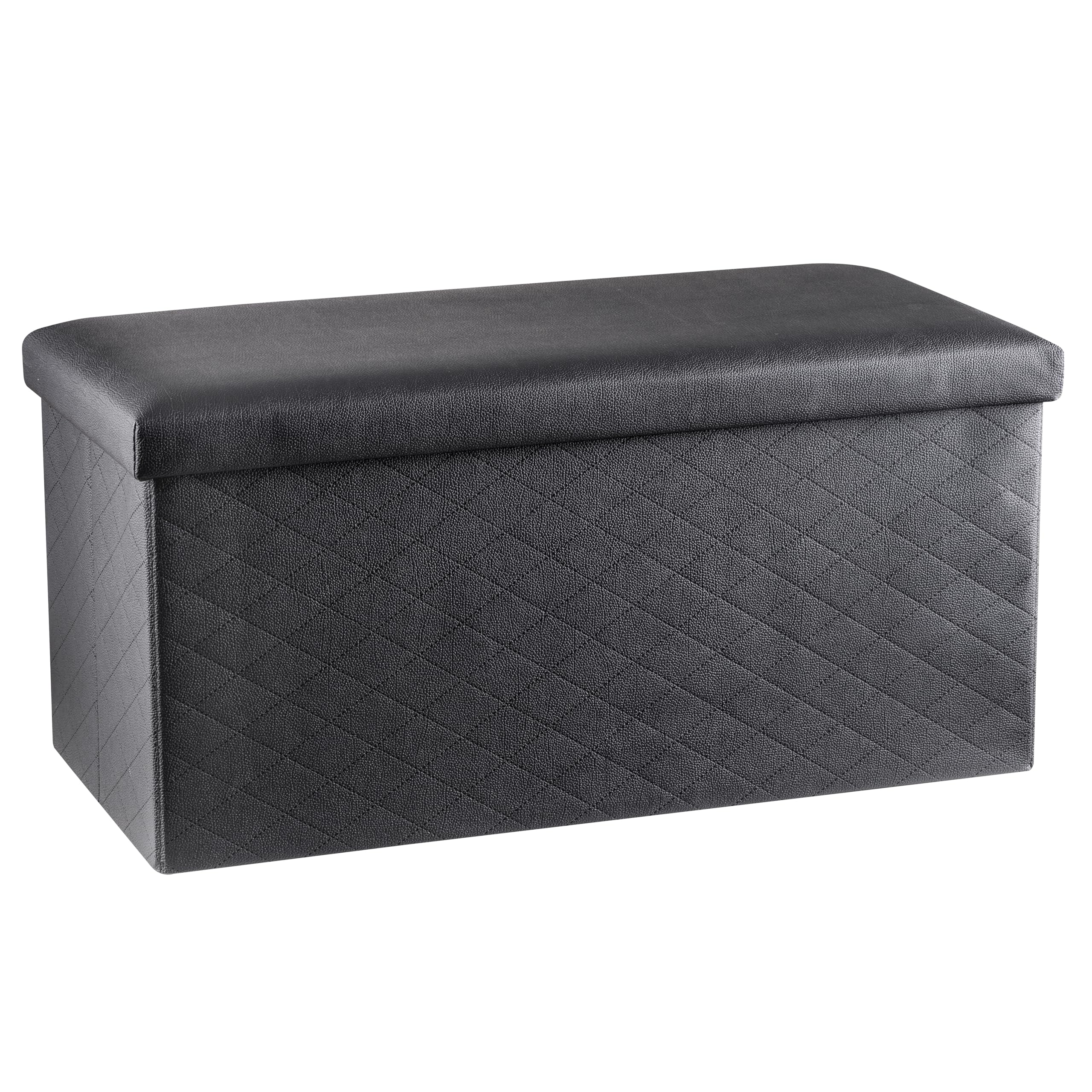 Baroni Home Pouf Contenitore Pieghevole Velluto Rosa Cipria 76x38x38 cm
