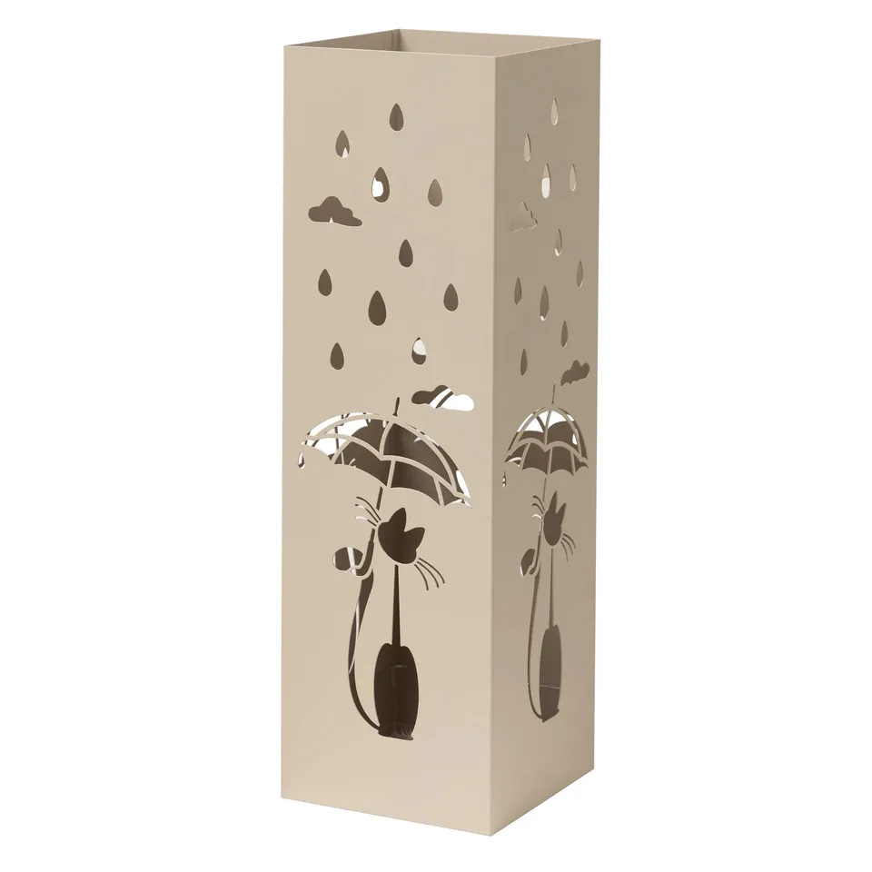 Baroni Home Portaombrelli Gatto Tortora 15,5x15,5x49 cm