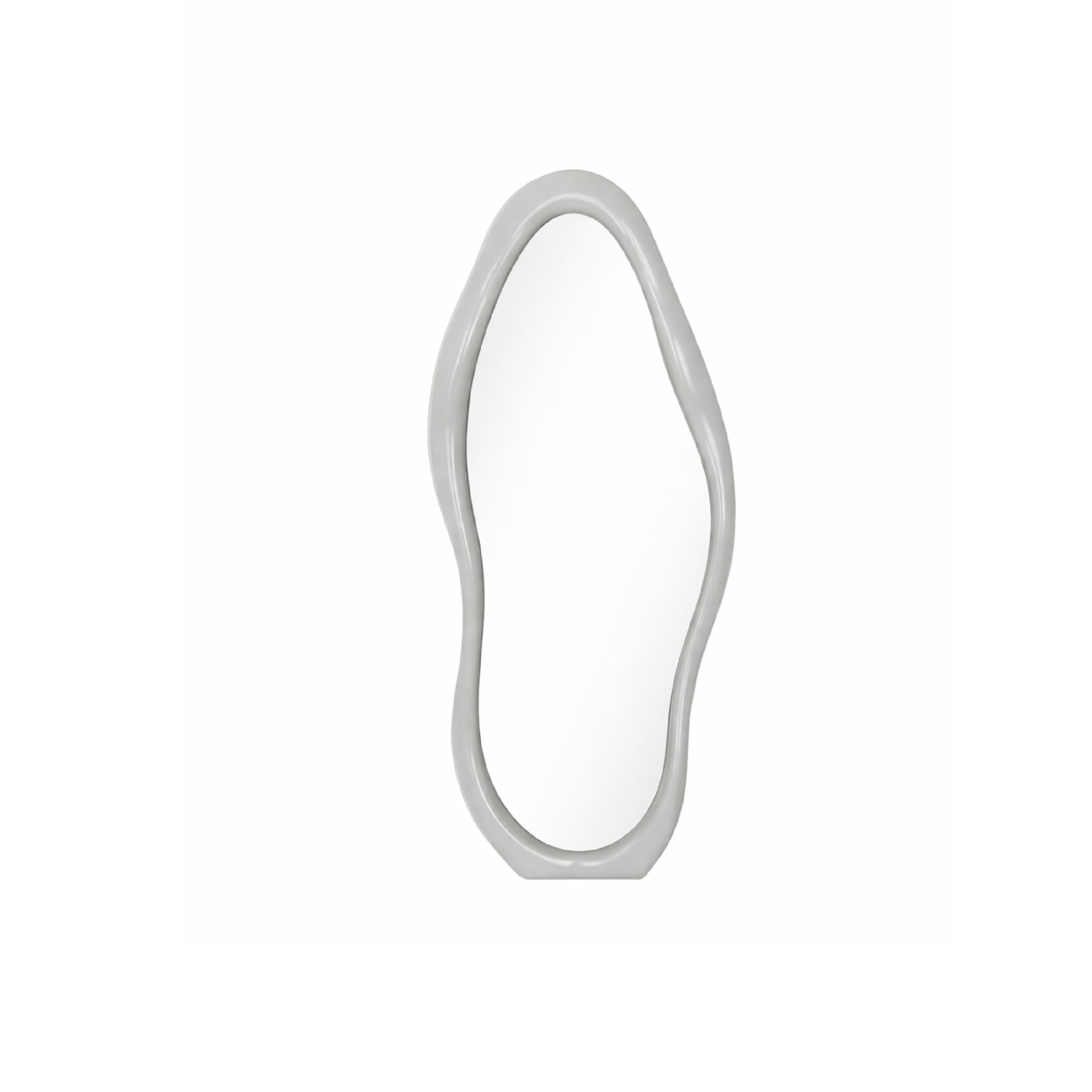 Baroni Home Specchio da parete ondulato bianco 50x120 cm