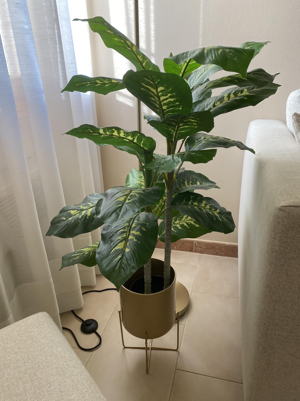 Baroni Home Pianta Artificiale Dracaena 100 cm da Interno