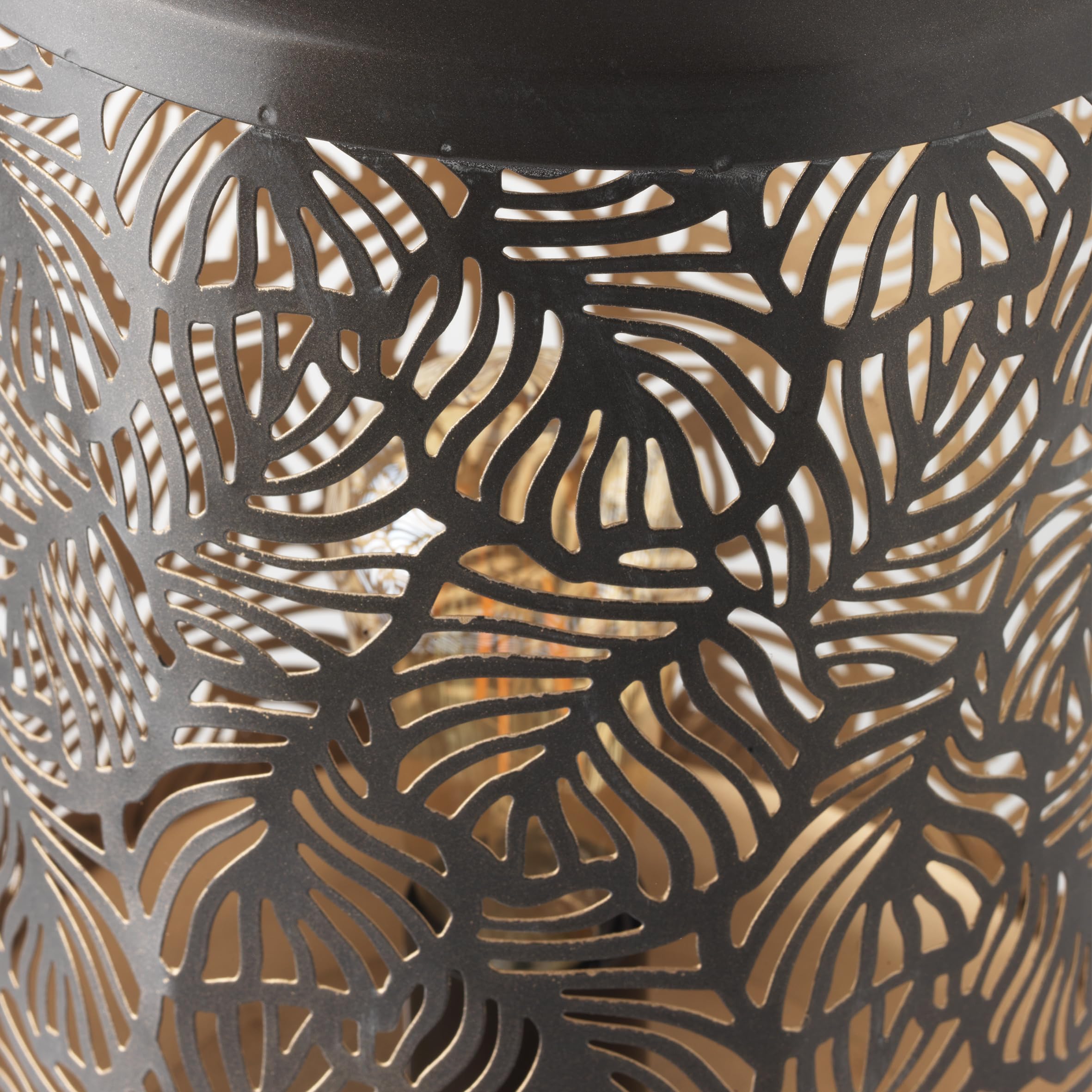 Baroni Home Lampada Tavolo Lanterna Oro Ferro 21x21x36 cm