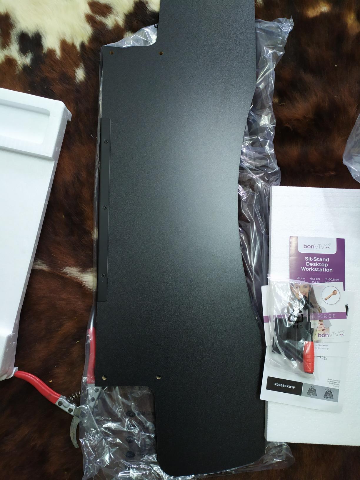 bonVIVO Scrivania Regolabile Sit Stand Nera da PC Ufficio