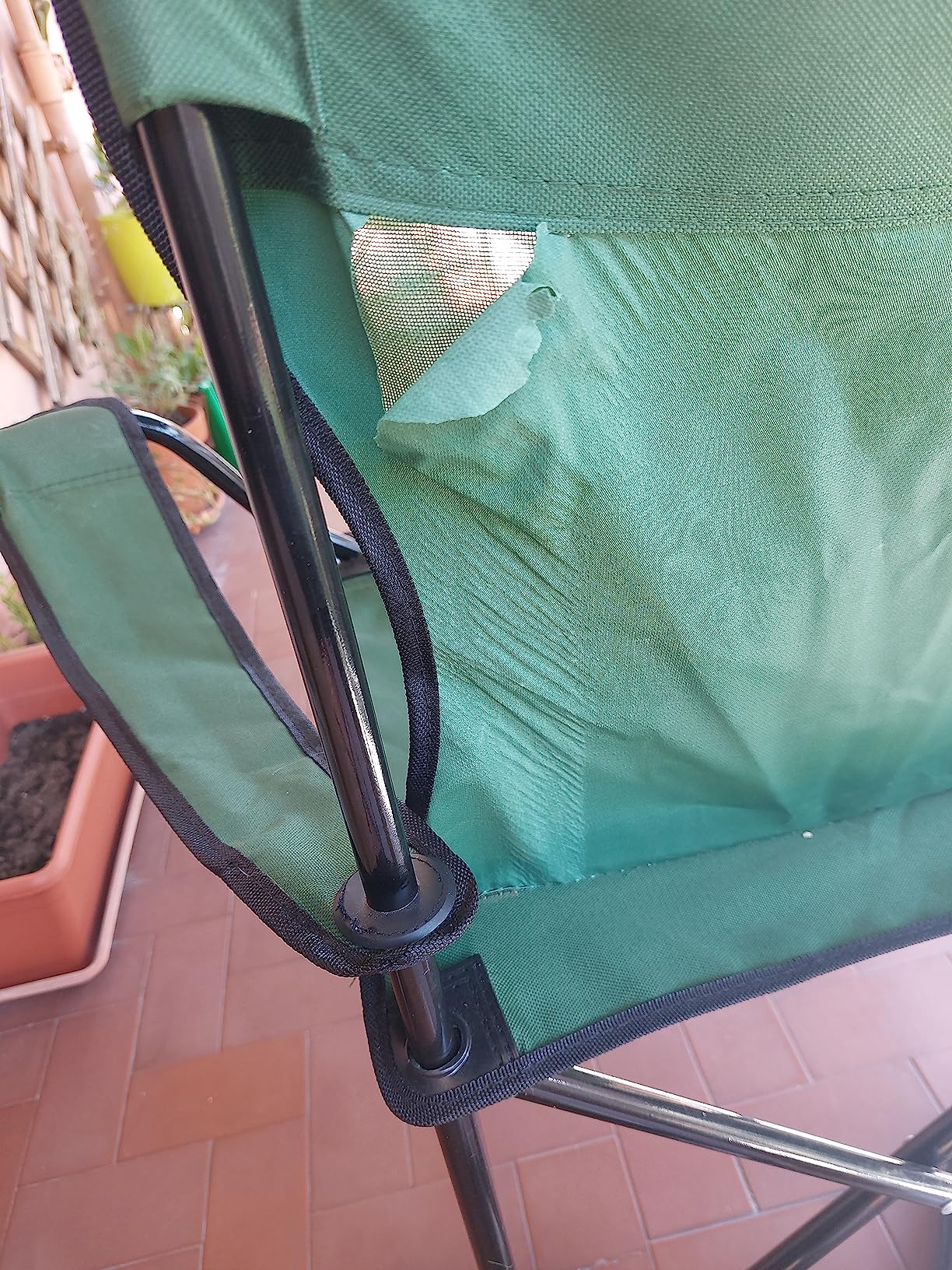 Baroni Home Sedia Campeggio Set 2 Nero Pieghevole 50x50x80