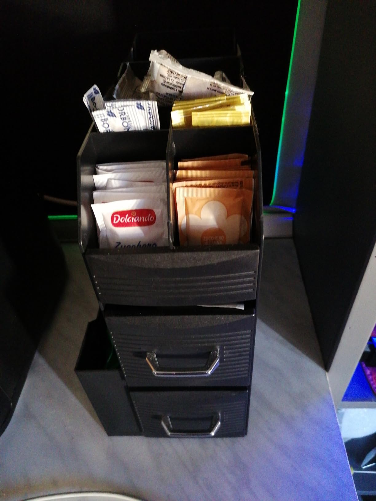 Baroni Home Coffee Station Nera Porta Capsule 55 Capsule 11 Scomparti