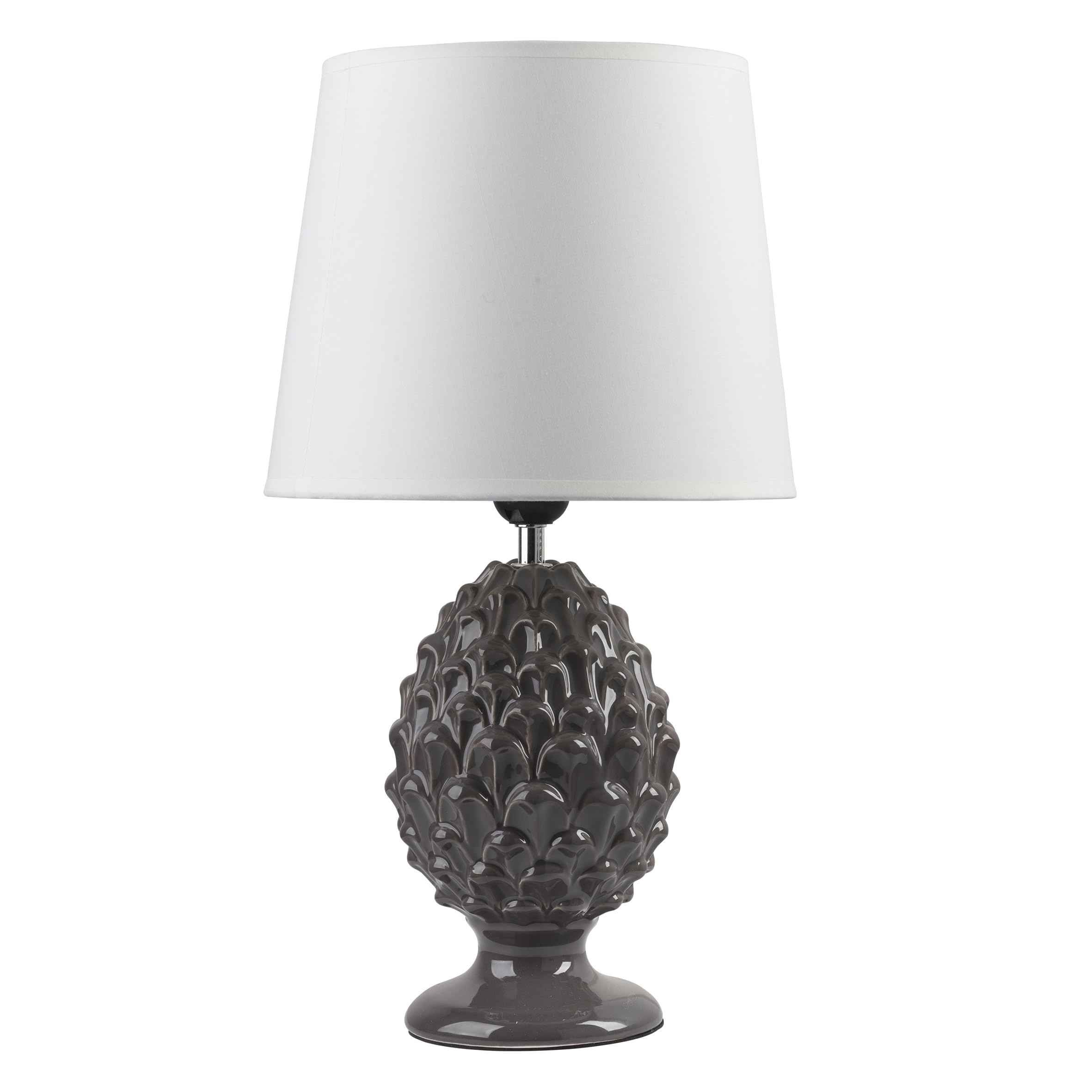 Baroni Home Pigna Nera Lampada Tavolo Ceramica E27