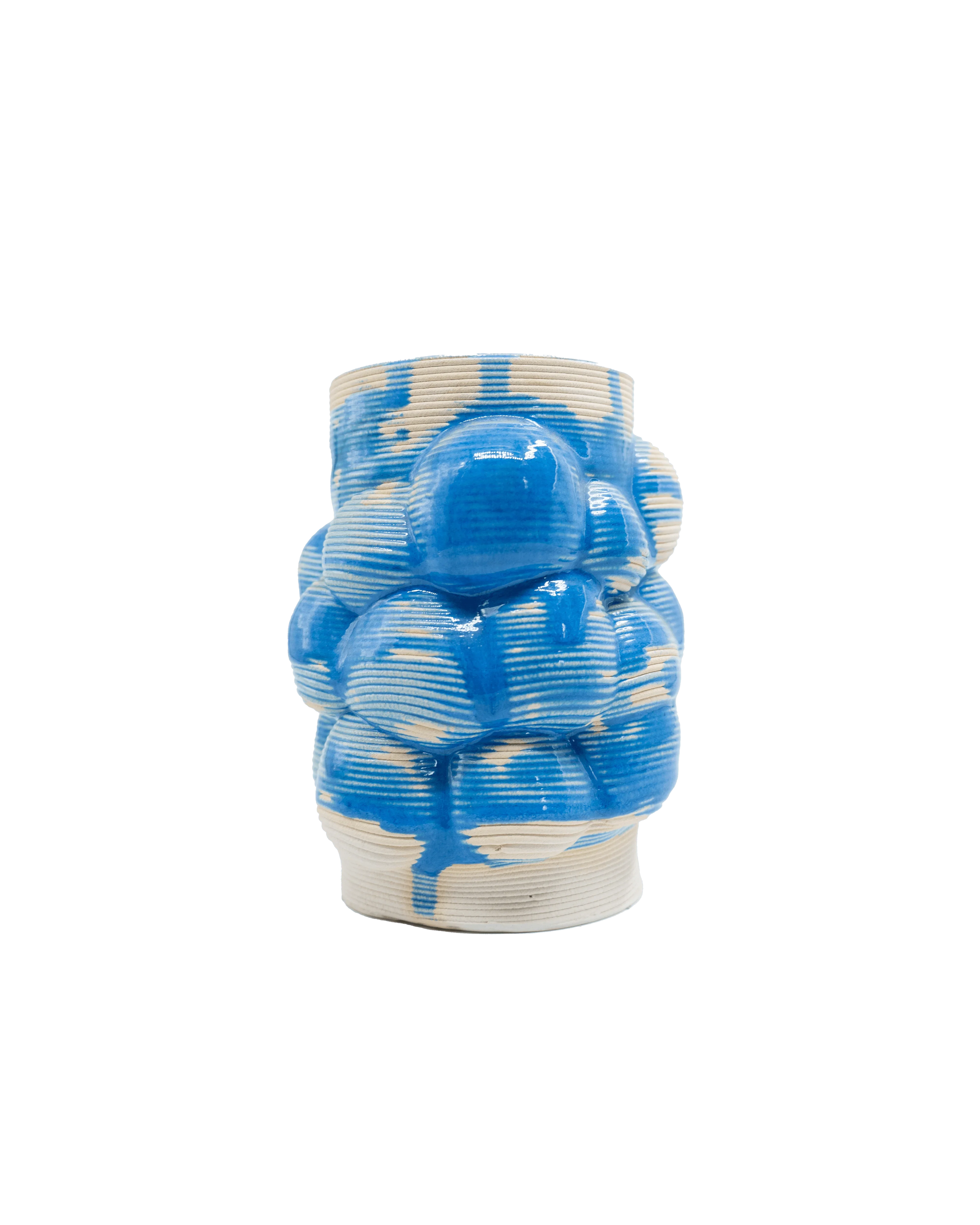 SuperForma Bolle 06 vaso ceramica smalto azzurro
