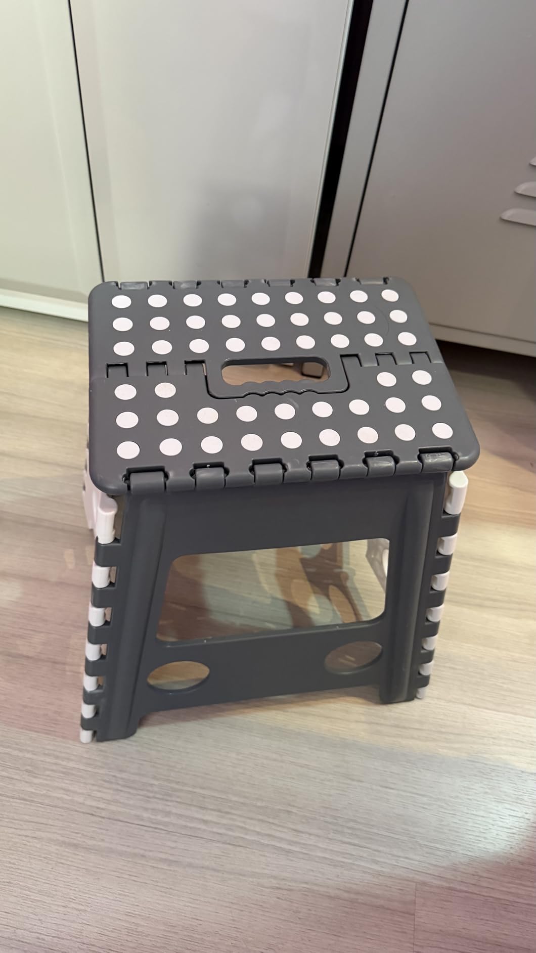 Baroni Home Sgabello Pieghevole L Grigio Scuro 130 kg