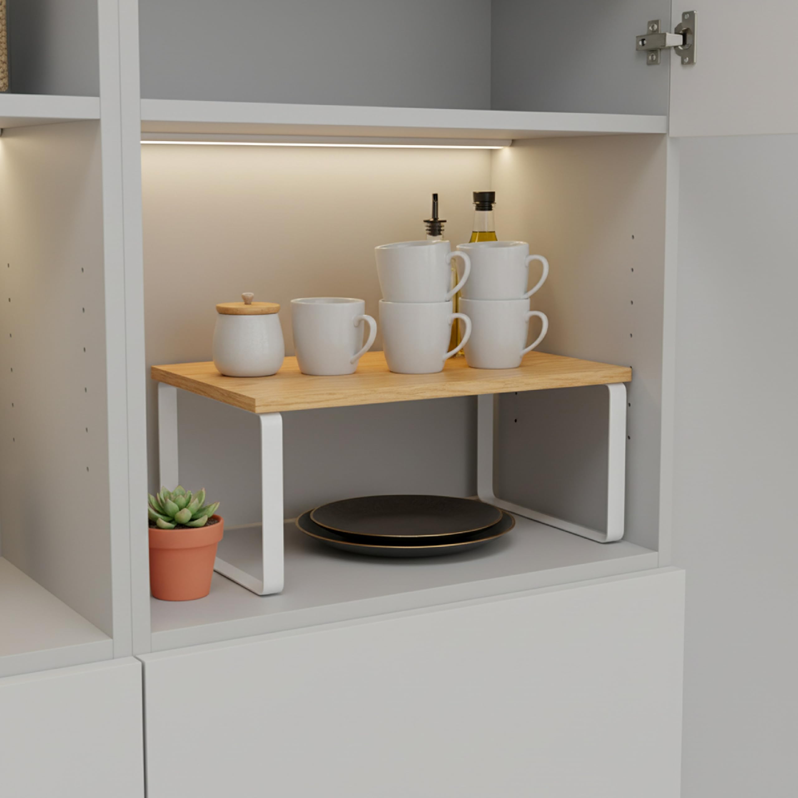 Baroni Home set 2 alzate cucina naturali 30x20x30 cm salvaspazio