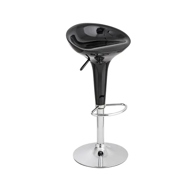 Baroni Home sgabello bar girevole nero regolabile 59-79 cm