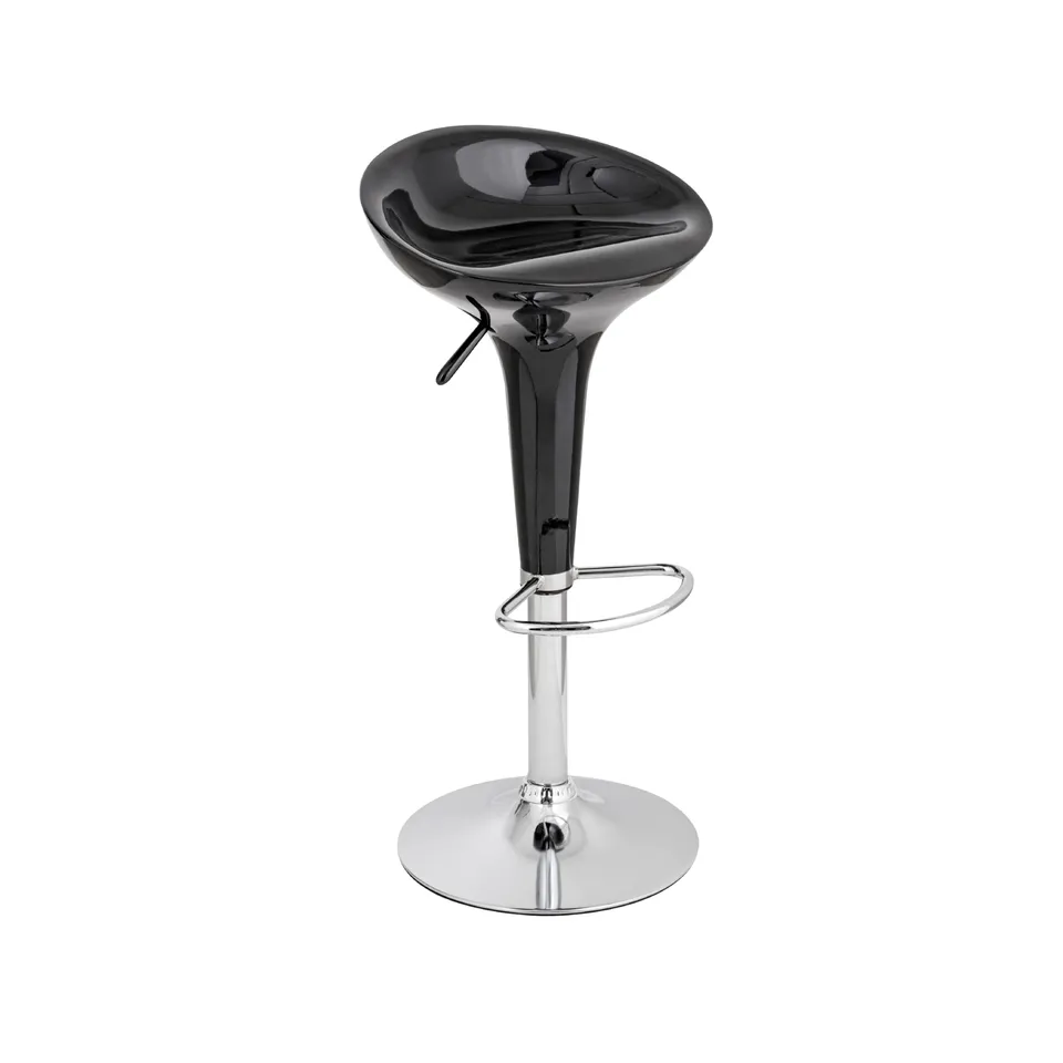 Baroni Home sgabello bar girevole nero regolabile 59-79 cm