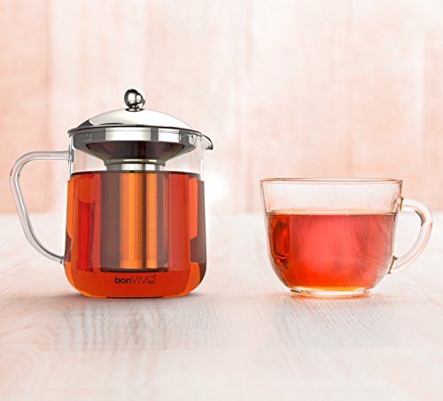 bonVIVO Fridu teiera vetro 1 litro con filtro infusore