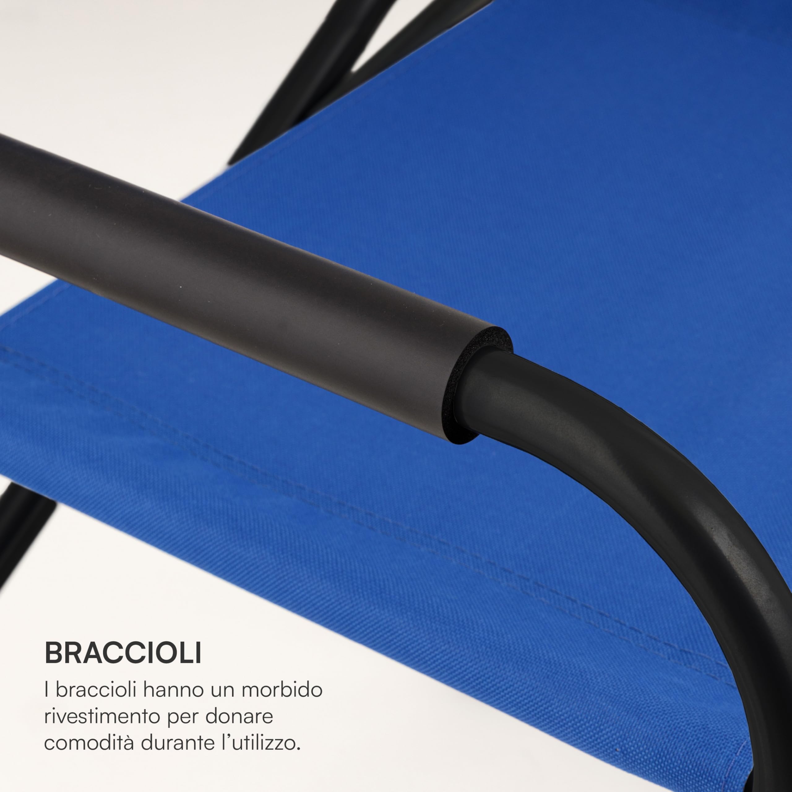 Baroni Home Sedia da Regista Pieghevole Blu in Tela