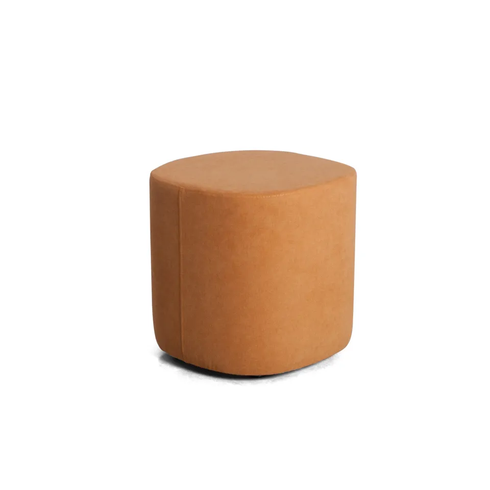 Spouf Job pouf rotondo tessuto ecopelle