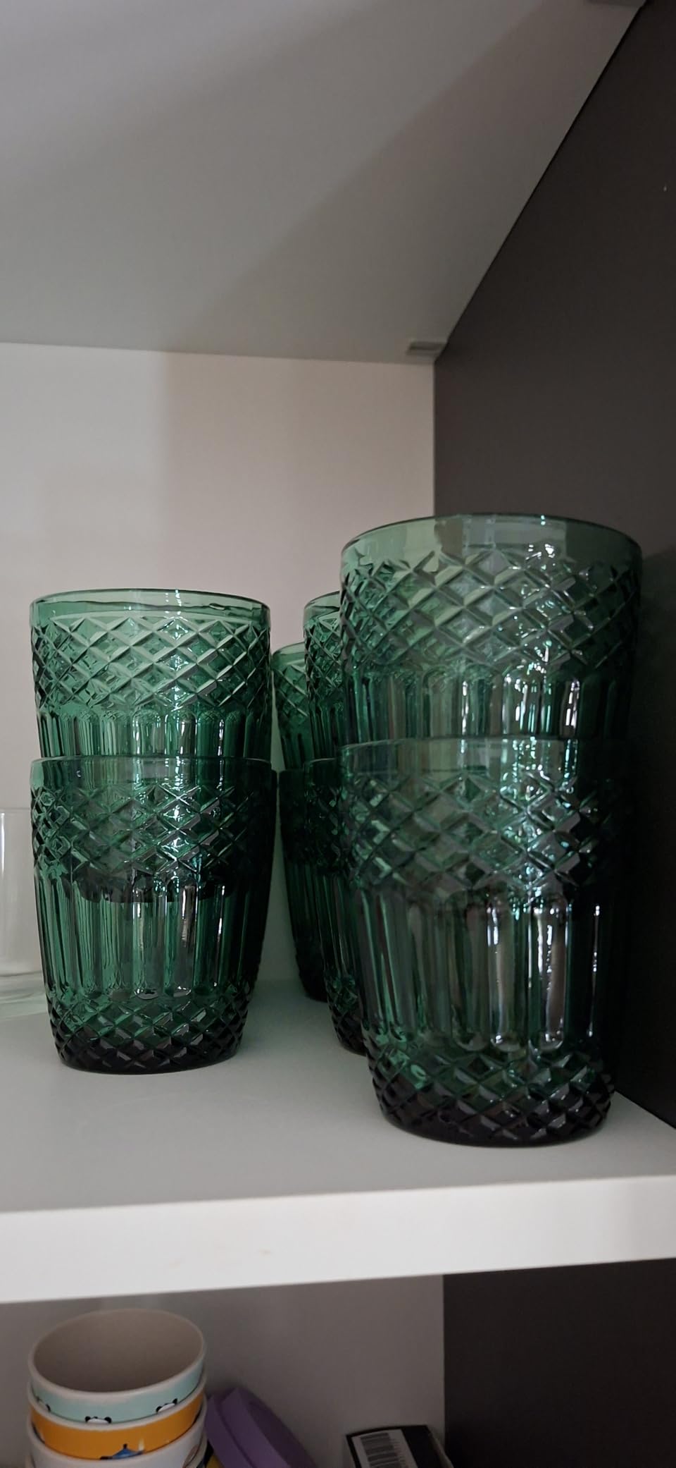 Baroni Home Set Bicchieri Vetro Fumé 30 CL 6 Pezzi Rilievo