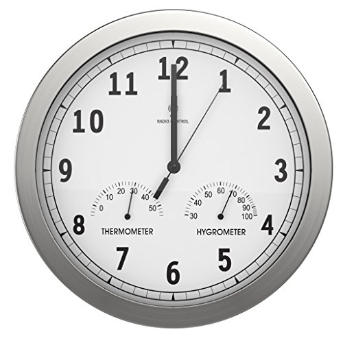 bonVIVO orologio da parete 30 cm radiocontrollato bianco silenzioso