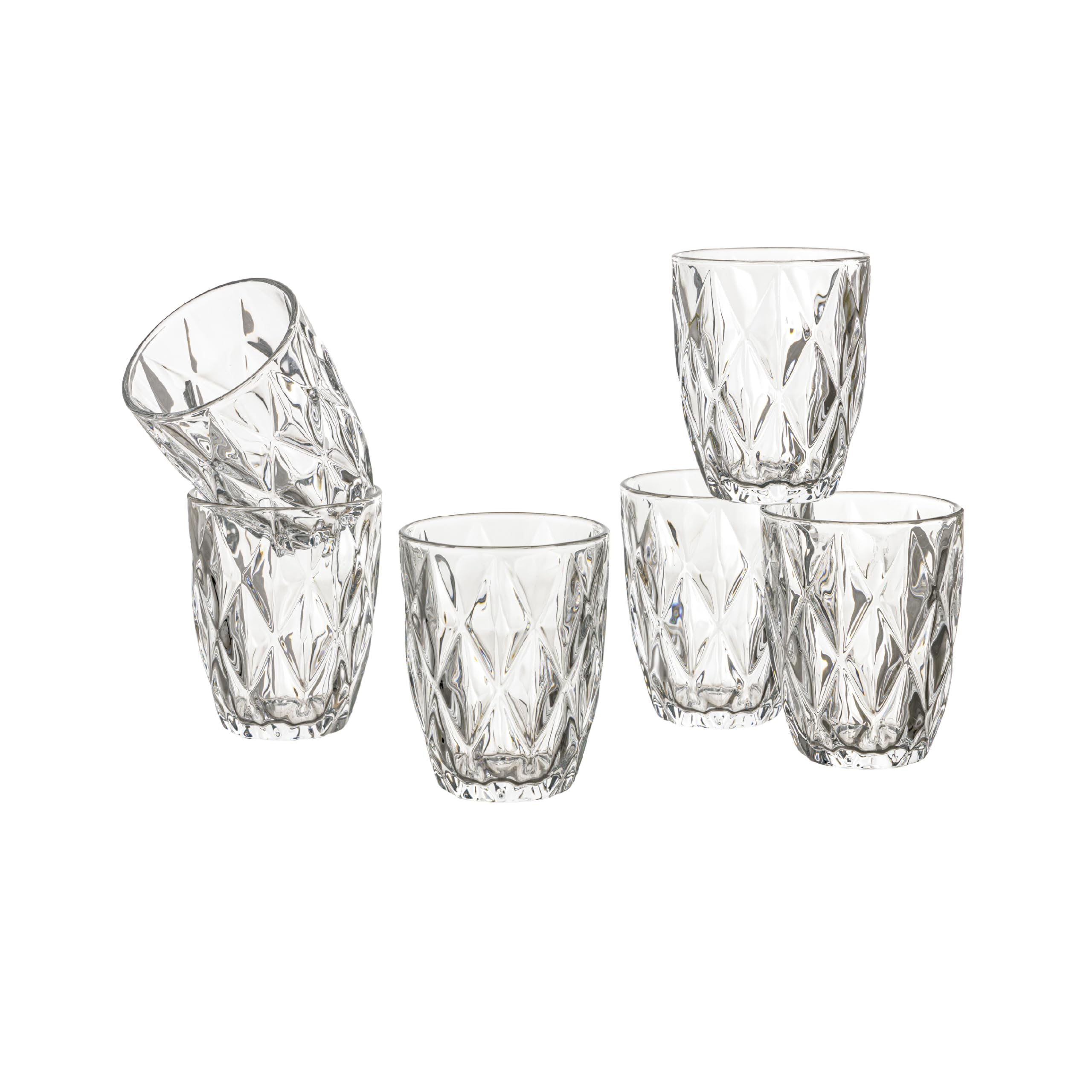 Baroni Home Rombi Grandi bicchieri vetro 30 cl 6 pezzi