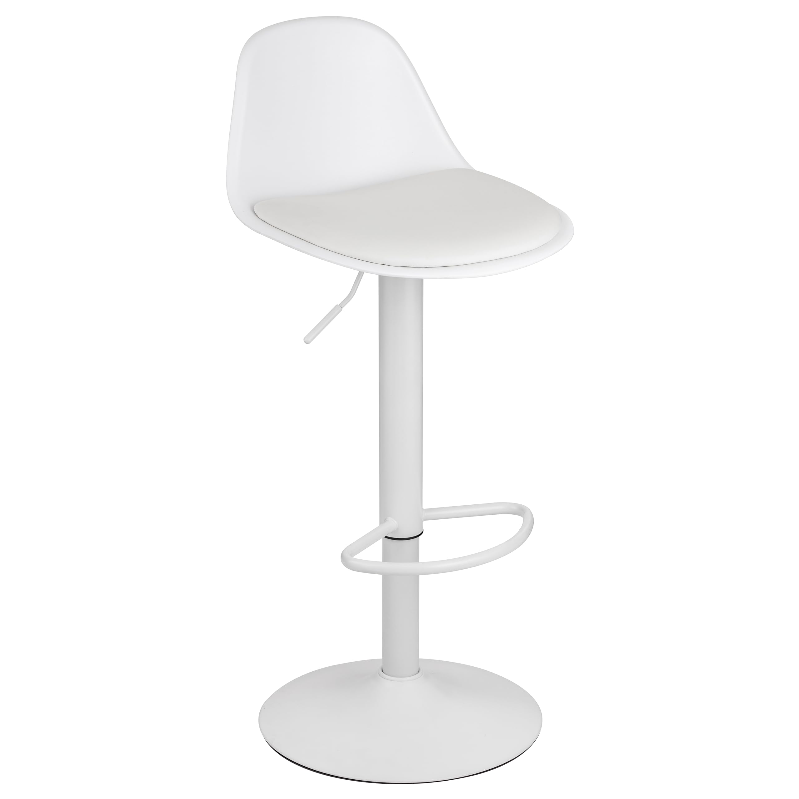 Baroni Home Sgabello Girevole Nero 1 Pezzo Altezza Regolabile